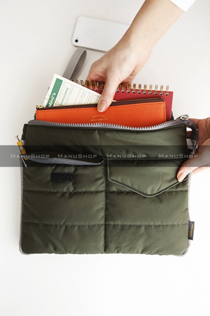Зеленая многофункциональная сумка чехол для хранения вещей и iPad
